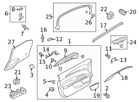 Interior Trim - Front Door for 2018 Lincoln MKZ #0