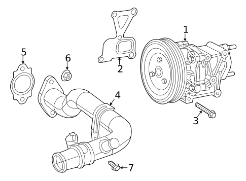 Water Pump for 2014 Dodge Dart #0