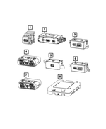 68381663AA - Electrical: Hub Media Center for Chrysler: Pacifica, Voyager | Jeep: Compass, Grand Cherokee, Grand Cherokee L, Grand Wagoneer, Wagoneer | Ram: ProMaster 1500, ProMaster 2500, ProMaster 3500, ProMaster EV Image