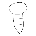 30000784 - Body: Cowl Grille Retainer for GM Image