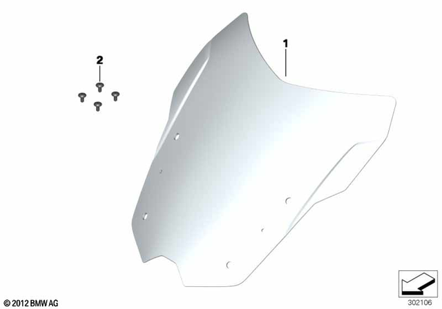 6327651211 - Ergonomics &amp; Comfort: Fillister Head Screw - M5X12-A2-80 for BMW-Motorrad Image