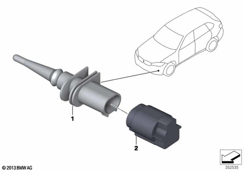 Temperature Sensor for 2015 BMW X6 50iX #0