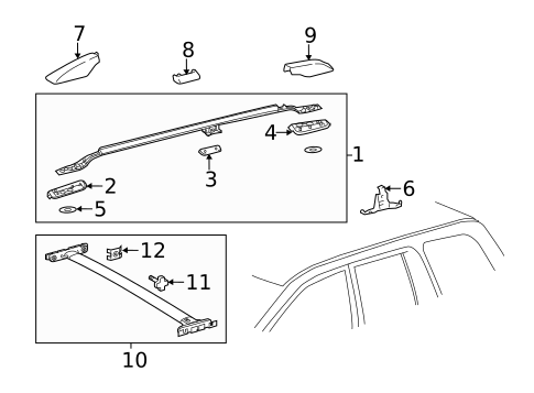 Luggage Carrier for 2017 Toyota Land Cruiser #0