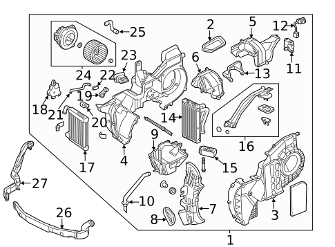 Auxiliary Heater & AC for 2017 Hyundai Santa Fe #0