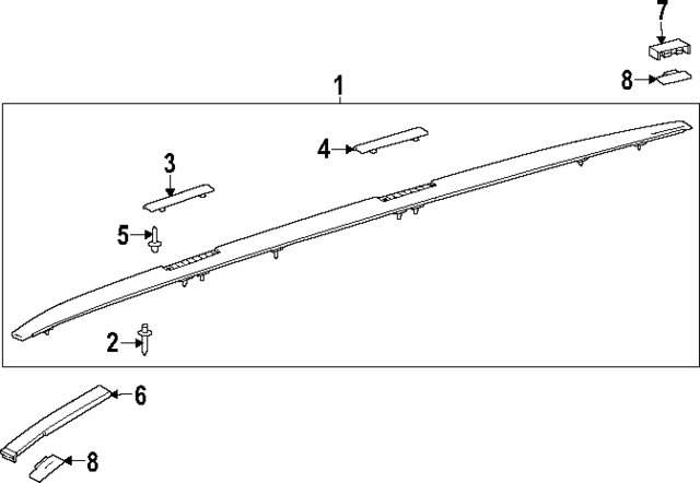 634600E261 - Body: Roof Rack for Toyota: Grand Highlander Image