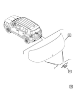68640809AA - Glass: Liftgate Glass for Jeep: Renegade Image