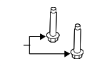 W711107S442 - Suspension: Lower Control Arm Bolt for Ford Image