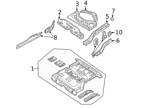 Rear Floor & Rails for 2002 Chrysler PT Cruiser #0