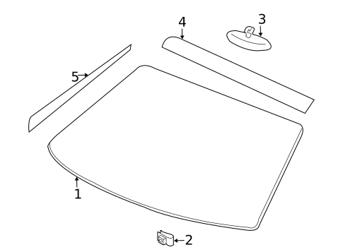 Glass - Windshield for 2004 Chrysler Crossfire #0