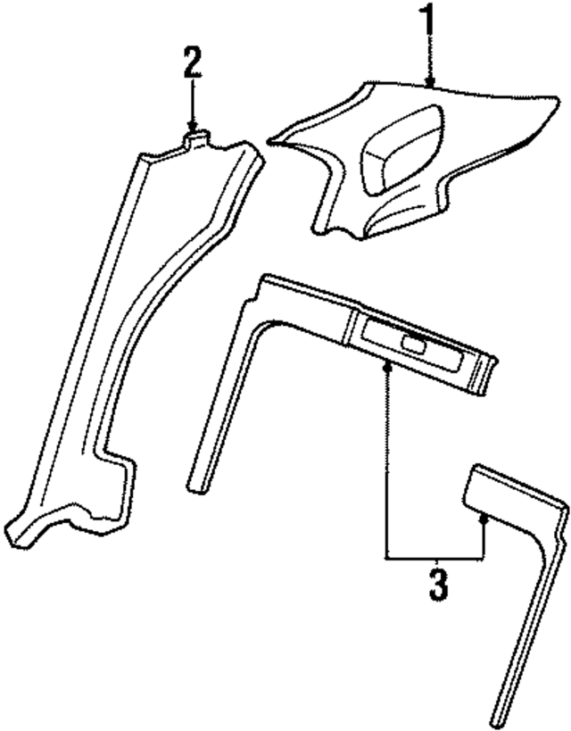 FF16RC1AB - Body: Upper Quarter Trim for Mopar Image