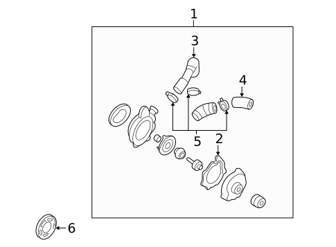 Water Pump for 2008 Mazda Tribute #0