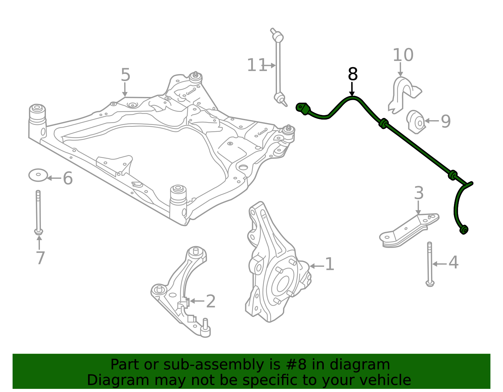 54611-5AA1A - Stabilizer Bar 2015-2024 Nissan Murano | Official