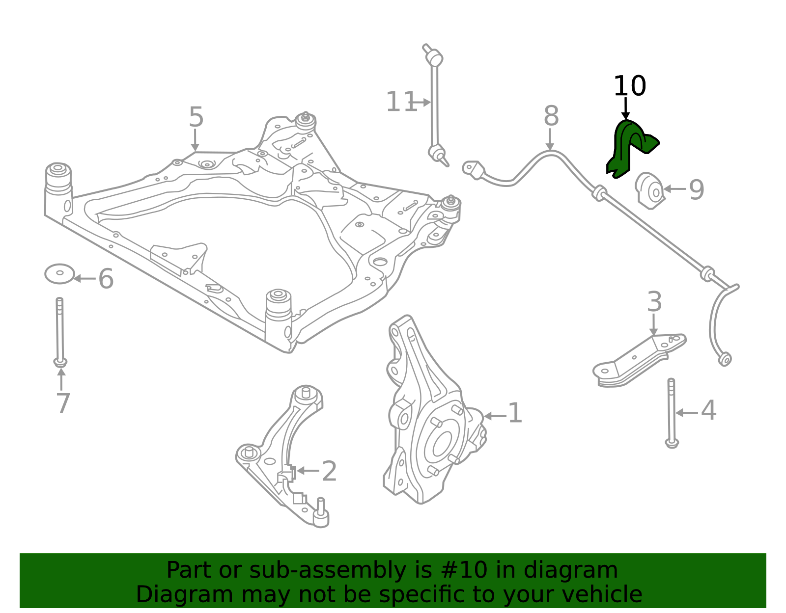 2013-2024 Nissan Stabilizer Bar Bracket 54614-3JA0A | Bill Kay Nissan Parts