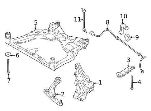 Stabilizer Bar & Components for 2015 Nissan Murano #1