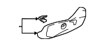 81238TBGA01ZA - Body: Recline Cover for Honda Image