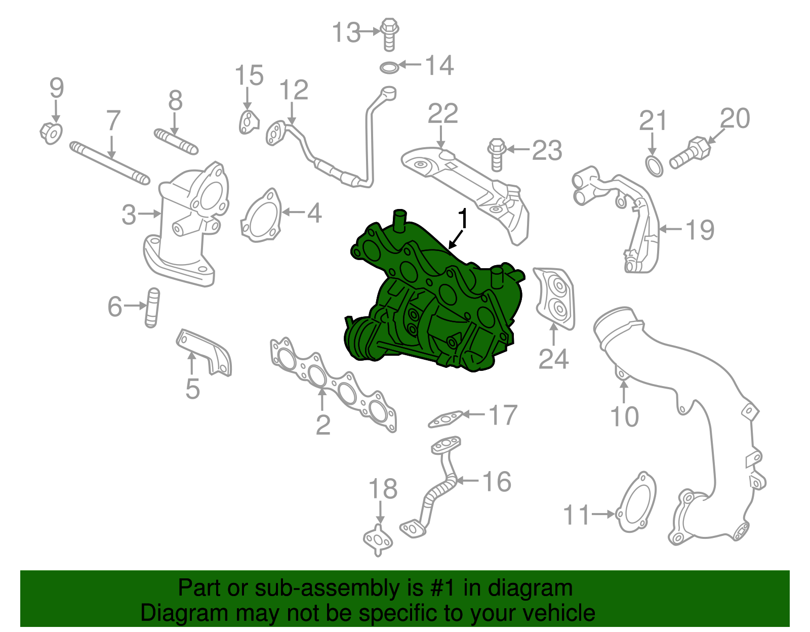 282312B700 20132017 Hyundai Veloster Exhaust Manifold Hyundai