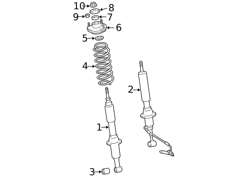 Struts & Components for 2004 Toyota 4Runner #0
