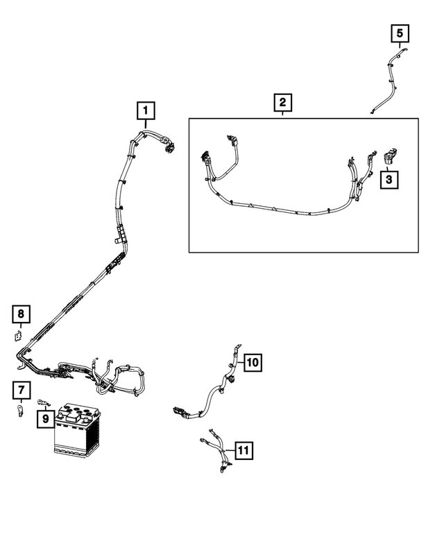 68664117AA - : Battery Negative Wiring for Mopar Image