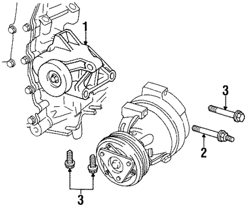 Compressor Mounting for 1996 Buick Skylark #0