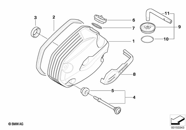 11127692292 - : Valve Cover, Magnesium, Right for BMW-Motorrad Image