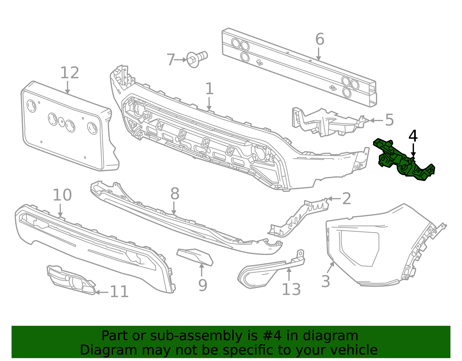 2023-2026 GMC Canyon Guide Bracket 85036112 GM | GMPartsDirect.com