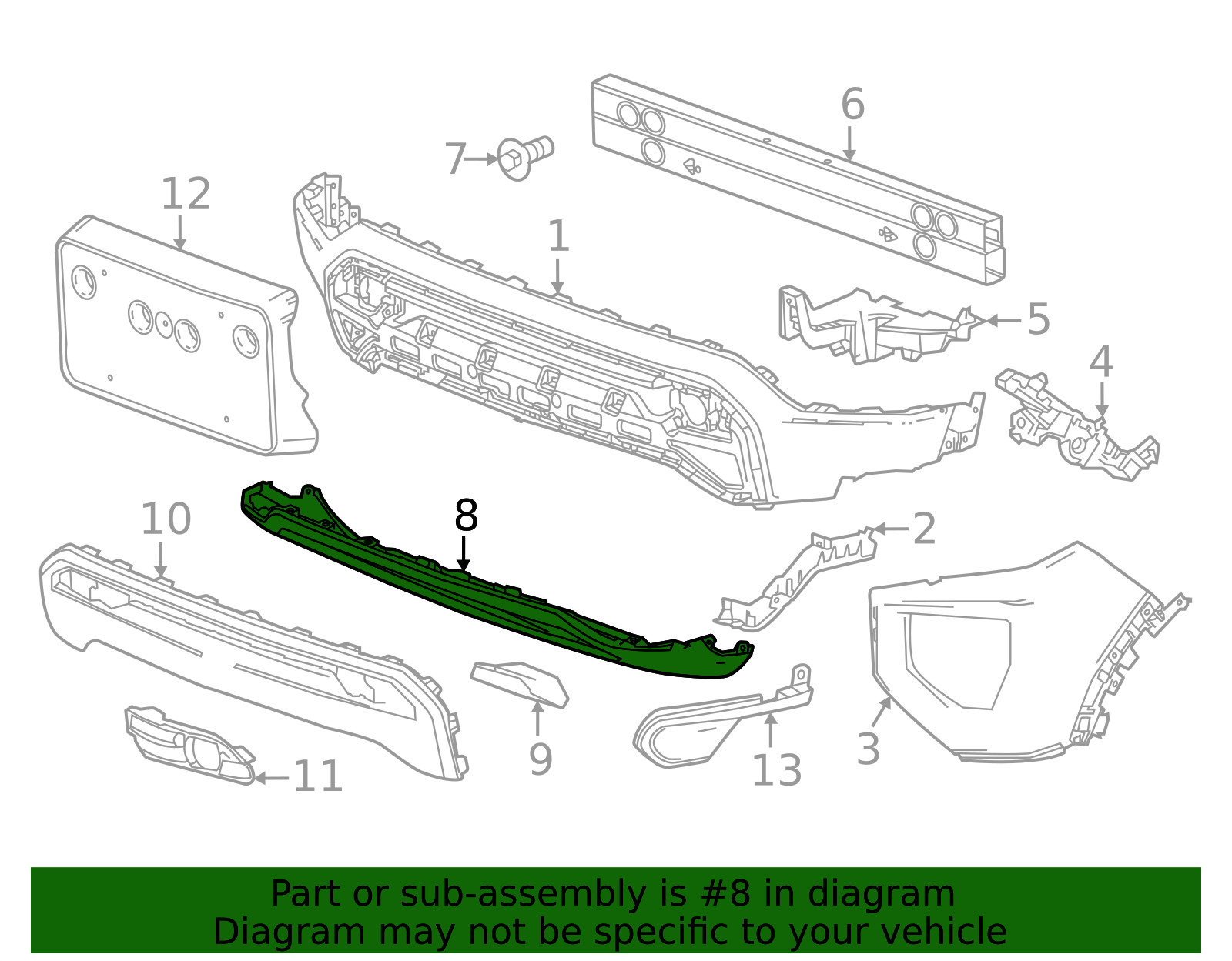 2023-2026 GMC Canyon Lower Cover 85611073 GM | GMPartsDirect.com