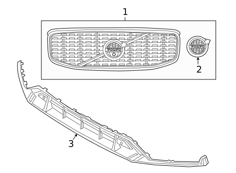 Grille for 2020 Volvo S60 #2