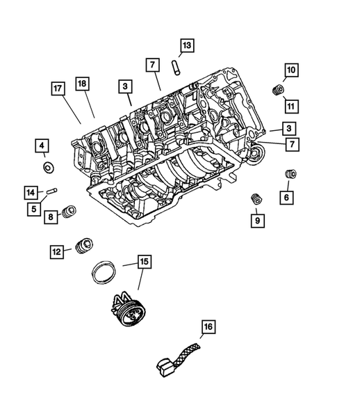 Cylinder Block for 2006 Jeep Grand Cherokee #0