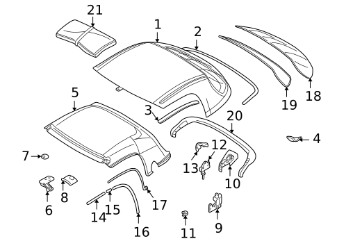 Top & Components for 1998 BMW Z3 #0