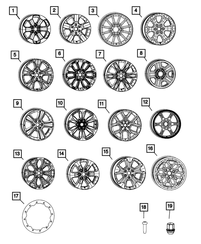 5YD44VXWAA - Wheels: Aluminum Wheel, Front Or Rear for Mopar Image image
