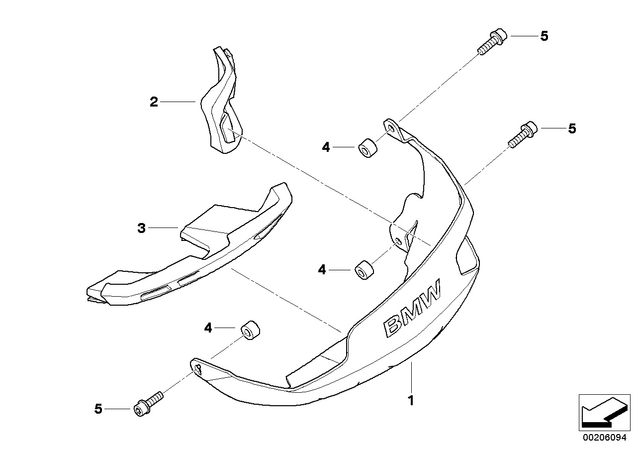 11127717585 - Engine: Cylinder Head Cover Guard, Alu, Left -  for BMW-Motorrad Image