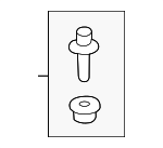 861552H100 - Body: Cowl Grille Retainer for Genesis: Electrified G80, Electrified GV70, G70, G80, G90, GV60, GV70, GV80, GV80 Coupe | Hyundai: Accent, Azera, Elantra, Elantra Coupe, Elantra GT, Equus, Genesis, Genesis Coupe, Ioniq, Ioniq 5, Kona, Kona Electric, Kona N, Tucson, Veloster, Veloster N, Venue, Veracruz Image