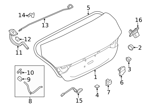 Trunk for 2021 Nissan Maxima #0