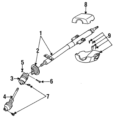 Steering Column Assembly for 1993 Mazda RX-7 | Mazda-Parts