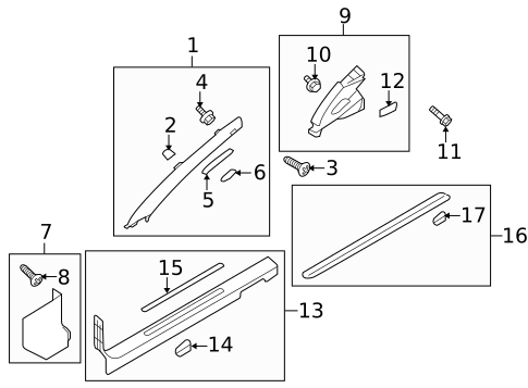 Interior Trim - Pillars for 2010 Hyundai Genesis Coupe #0