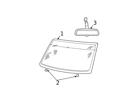 Glass - Windshield for 2005 Ford Explorer #0