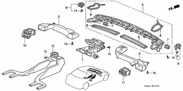 Duct for 2000 Honda Civic #0