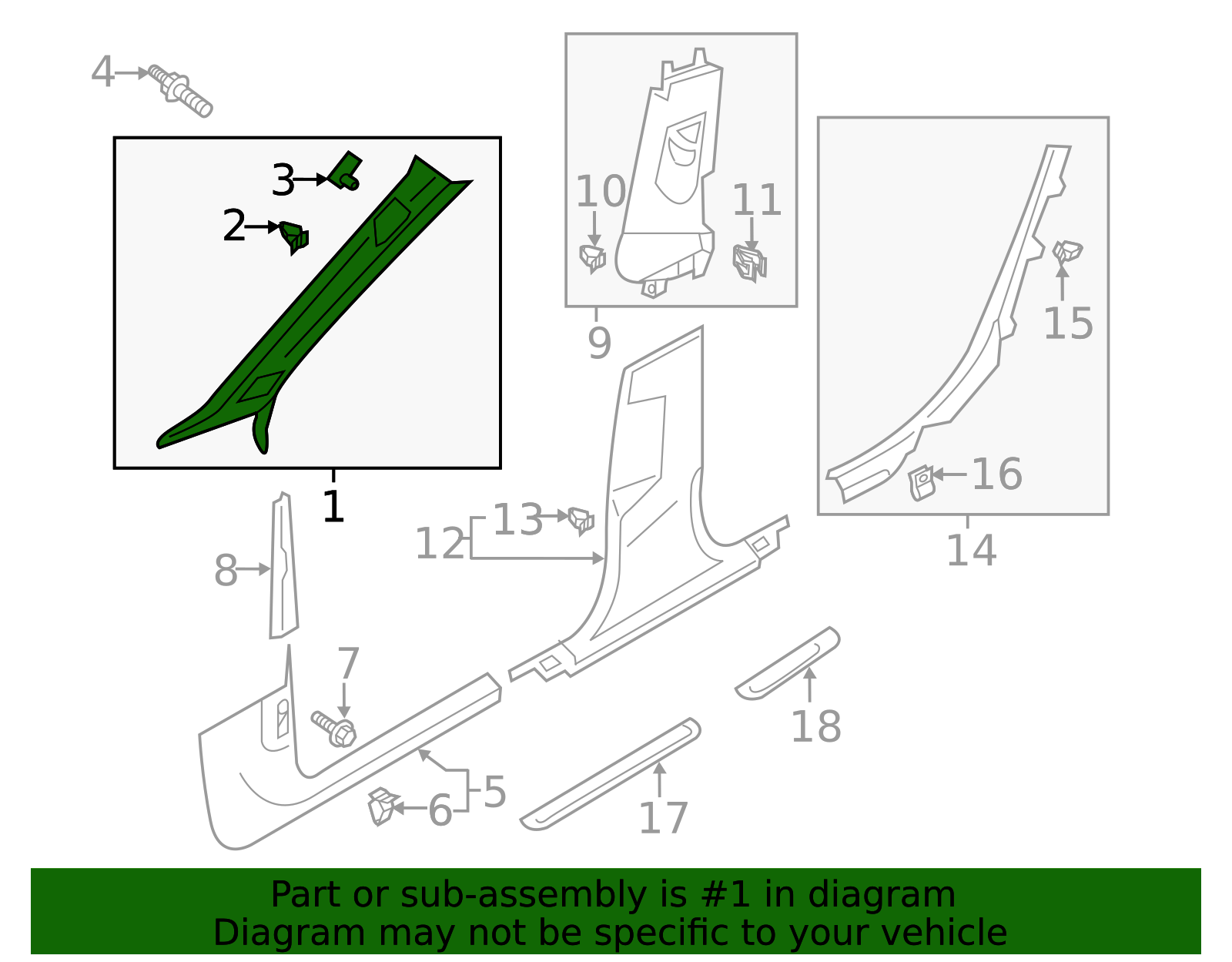 4K8-867-233-H-3FW - Windshield Pillar Trim 2019-2023 Audi | Audi OEM ...