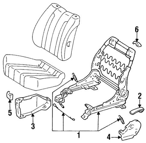 Front Seat Components for 1996 Toyota Previa #0