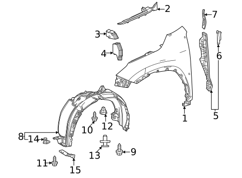 Fender & Components for 2025 Lexus NX350h #1