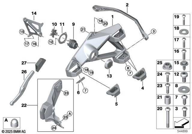 46545B604A8 - : Mount, Case Hook, Large for BMW-Motorrad Image