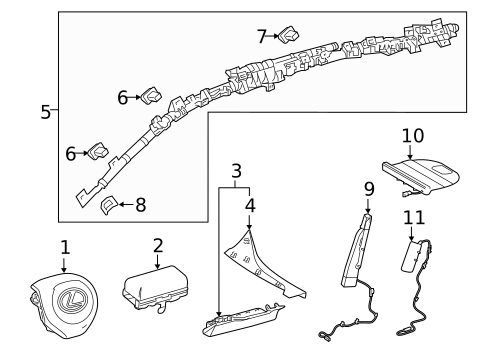 Air Bag Components for 2016 Lexus RX450h #0