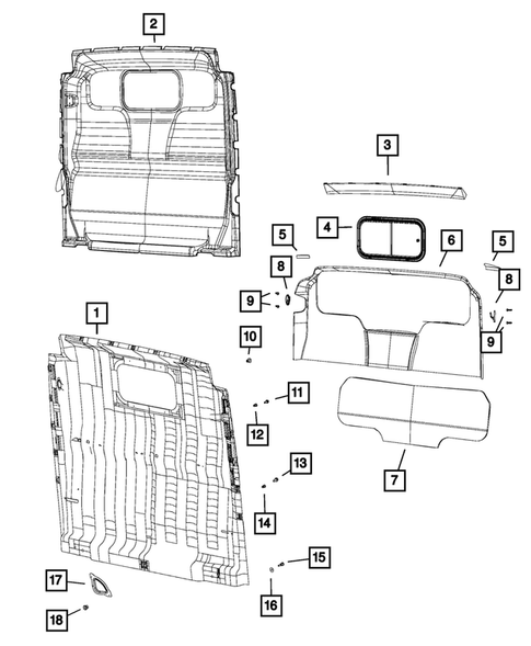 Aperture Panel and Pillar Supports for 2015 Ram ProMaster 3500 #6