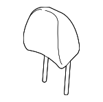 88700B0020KMT - Body: Headrest for Kia Image