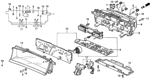 Meter Components (1) for 1993 Honda Prelude #0