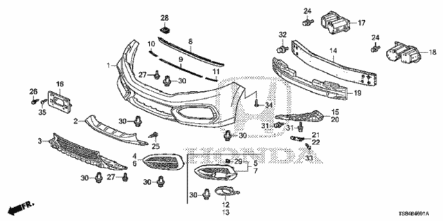 Front Bumper ('14-) for 2015 Honda Civic #0