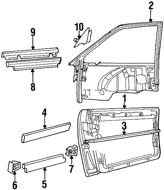 893853958D3FZ - Body: Upper Molding for Audi Image