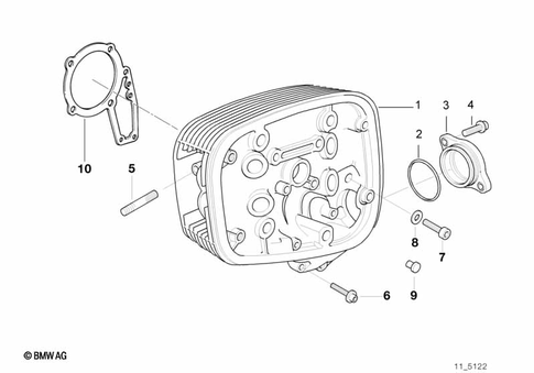 Cylinder Head with Cover for 2000 BMW-Motorrad R 1150 R #1