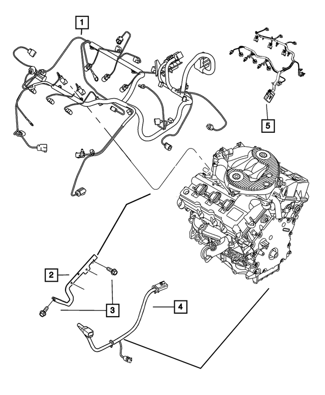 5148104AA - Electrical: Engine Wiring Bracket for Mopar Image image