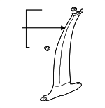 25752499 - : Center Pillar Trim for Cadillac: DeVille Image